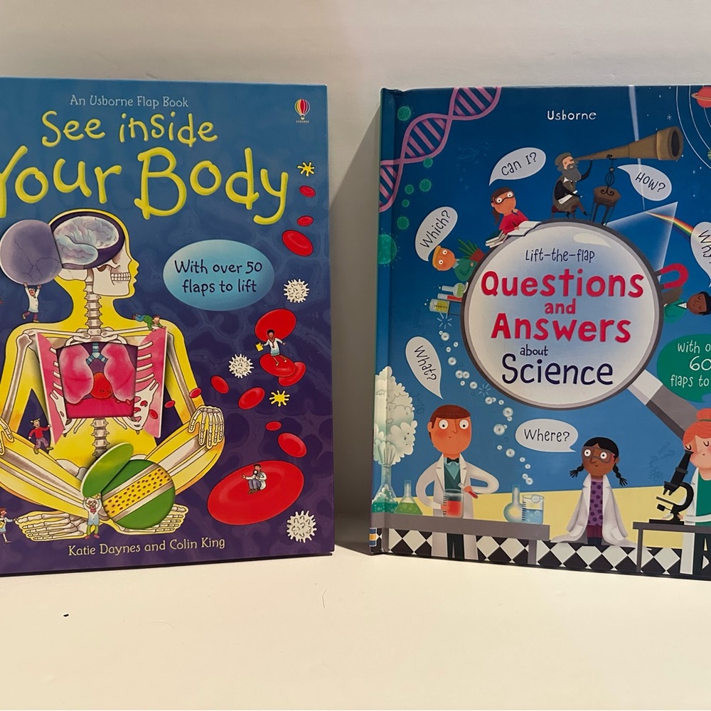 Usborne Flap Science & Anatomy Hard Cover Books